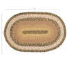 VHC Brands Kettle Grove, Dining Table Placemat, Braided Jute, Oval,