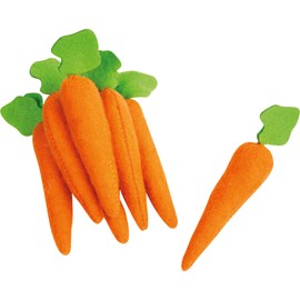 Set of 7 Felt Carrots - Great Addition to a Grocery Shop, for Decoration or for Juggling