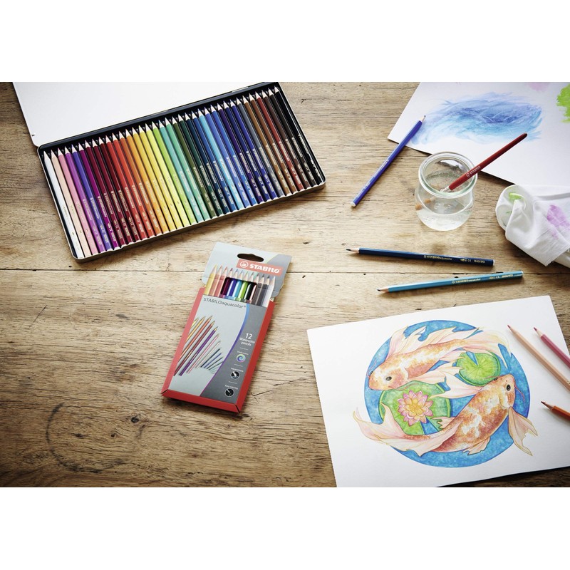 Colouring Pencil - STABILOaquacolor - Wallet of 36 - Assorted