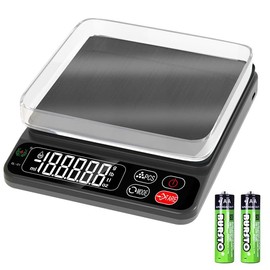 SCALE JAZZ Food Kitchen Scale for Cooking Baking Meal Prep Digital Kitchen Scale Grams Milliliters 6.6lbs/3kg 0.1g/0.01ozPreciseGraduation Backlit Display Battery Included…