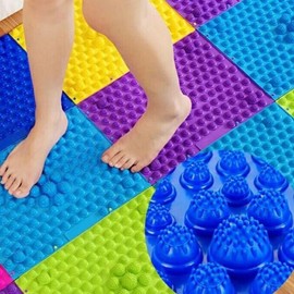 [NKJ_1_64] Connectable Acupressure Massage Mat (Yellow) (49486320) / [NKJ_1_64]연결식 지압마사지 매트(노랑) (49486320)