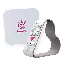 Sunday Box Photos, TV Videos Grandparents – New Grandparents Gift, Family TV Photo Sharing Box with Remote Control Sunday Heart