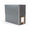 Gaylord Archival Blue/Grey Flip-Top Document Storage Box with Label Holder