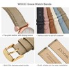WOCCI 20mm Grace Watch Band for Ladies, Top Grain Leather,