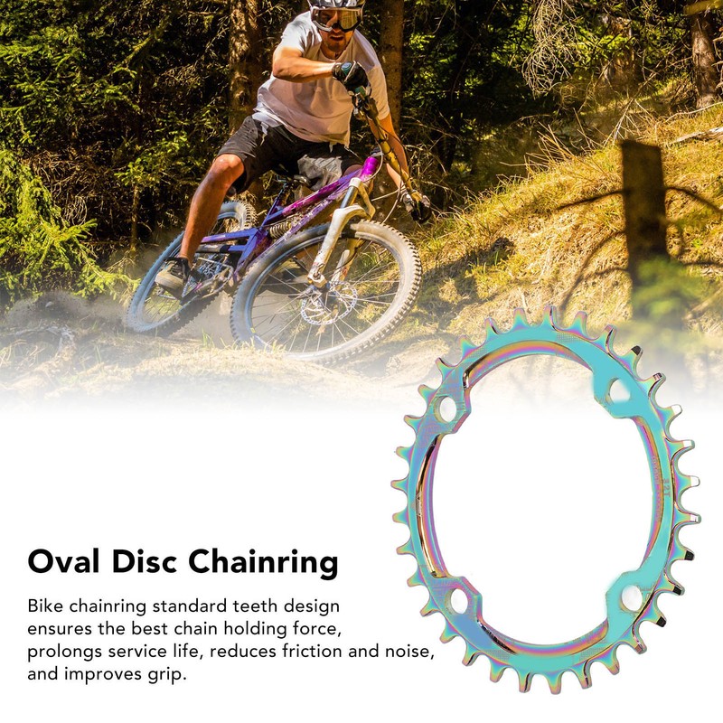 Mountain Bike Chainring Aluminium Alloy 32T Single Speed Oval Bike