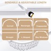 DOEIEZ Aluminum Ceiling Curtain Track Set with Hooks Ceiling Mount