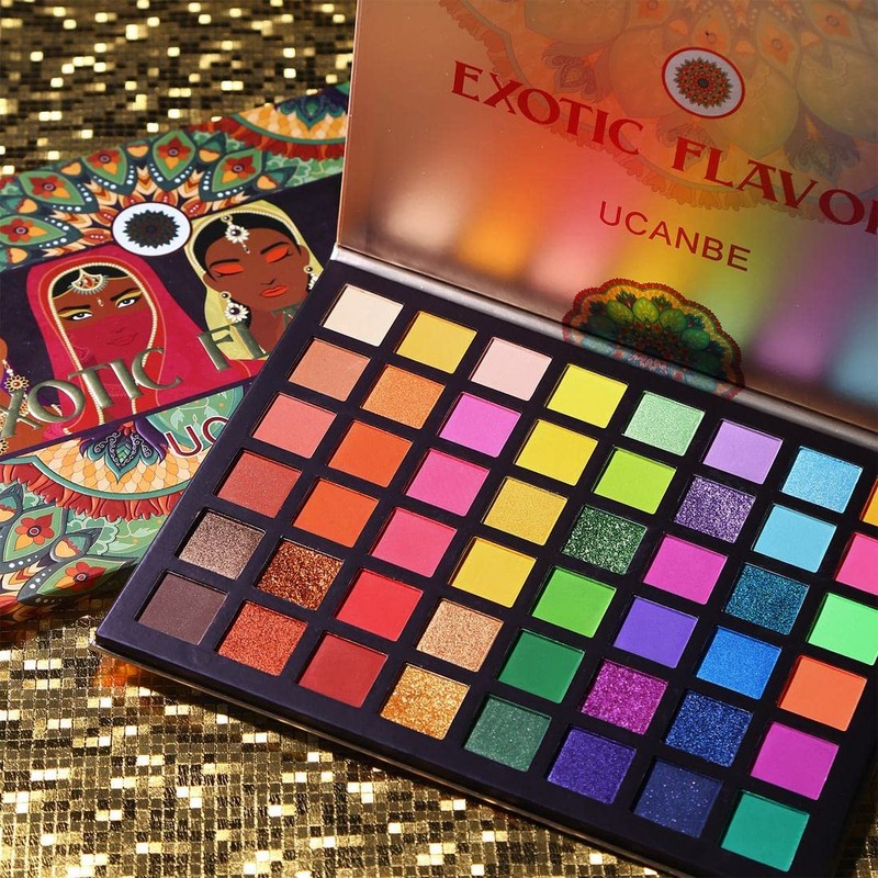 UCANBE EXOTIC FLAVORS Neon Eyeshadow Makeup Palette - 48 Colorful