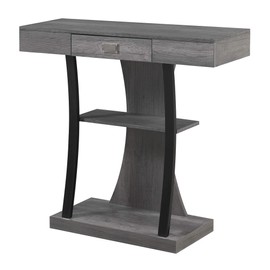 Convenience Concepts Newport Harri Console Table, Charcoal Gray
