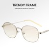 Cyxus 1562 Sunglasses Oval Frame, Mental, Women's, Small Face Effect,
