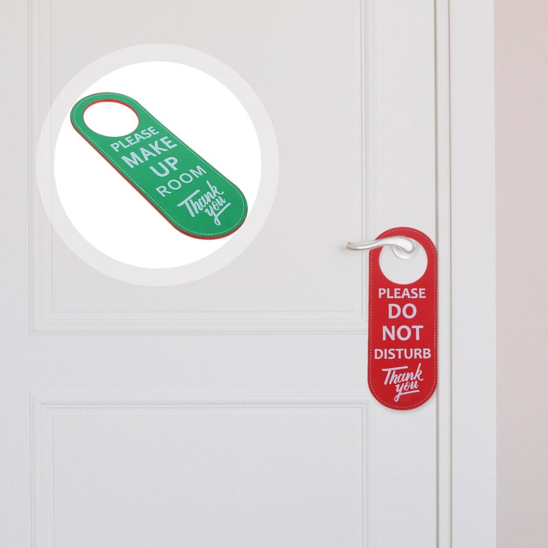 SEWACC Please Do Not Disturb Door Hanger, Leather Make up