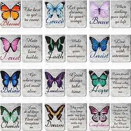 12 Pieces Butterfly Magnetic Bookmarks Inspirational Quotes Magnetic Bookmarks Magnet Page Markers Assorted Book Markers Set for Students Teachers School Home Office Supplies