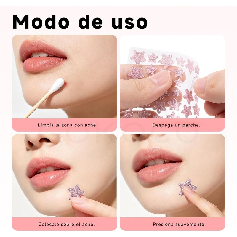 GOKOCO Parches para Acné 306 Pack, Estrella Brillante de 6
