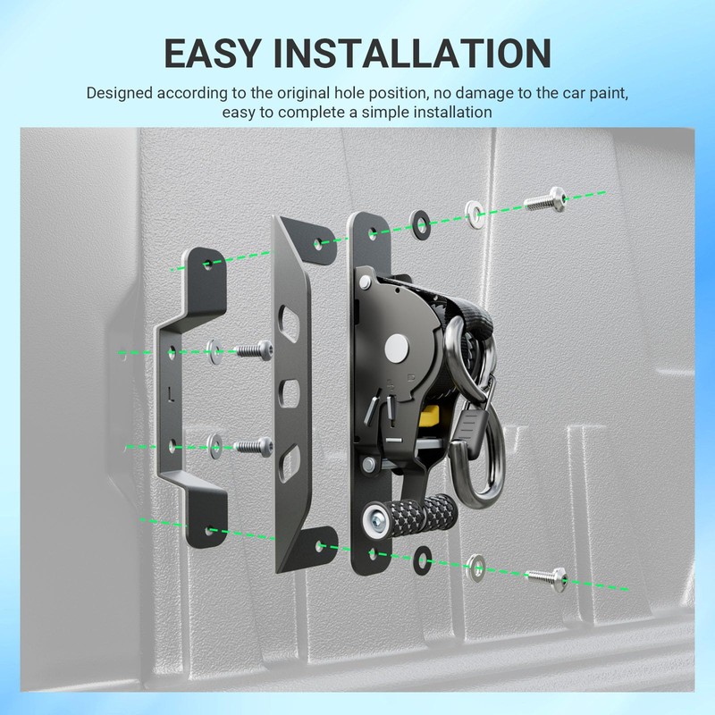 SZYANG Retractable Ratchet Straps Compatible with 2022-2026 Toyota Tundra