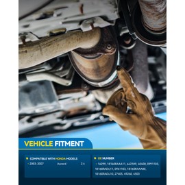 PHILTOP Rear Automotive Replacement Catalytic Converter Compatible with Honda Accord 2.4L 2003-2007 Replace# 16299, 52349, 28826, 642189, 40400, 49260, 27405, 0961103, 4503(EPA Compliant)