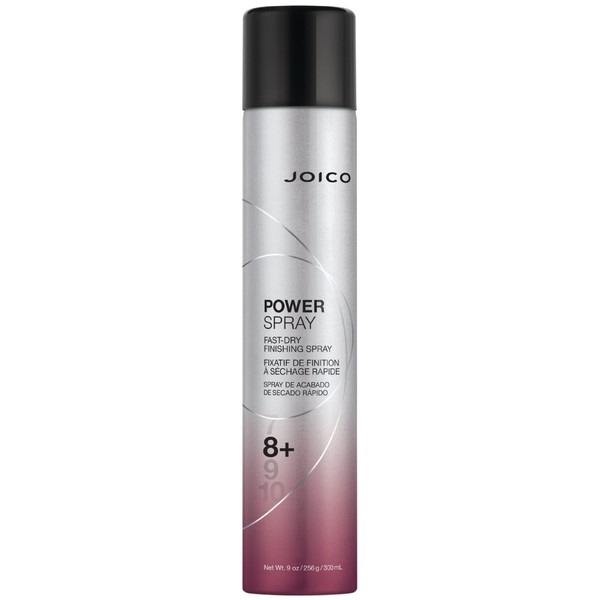 Joico Power Spray Fast-Dry Finishing Spray | For Most Hair Types | Protect Against Heat & Humidity | Protect Against Pollution & Harmful UV | Paraben & Sulfate Free | 72 Hour Hold | 9.0 Fl Oz