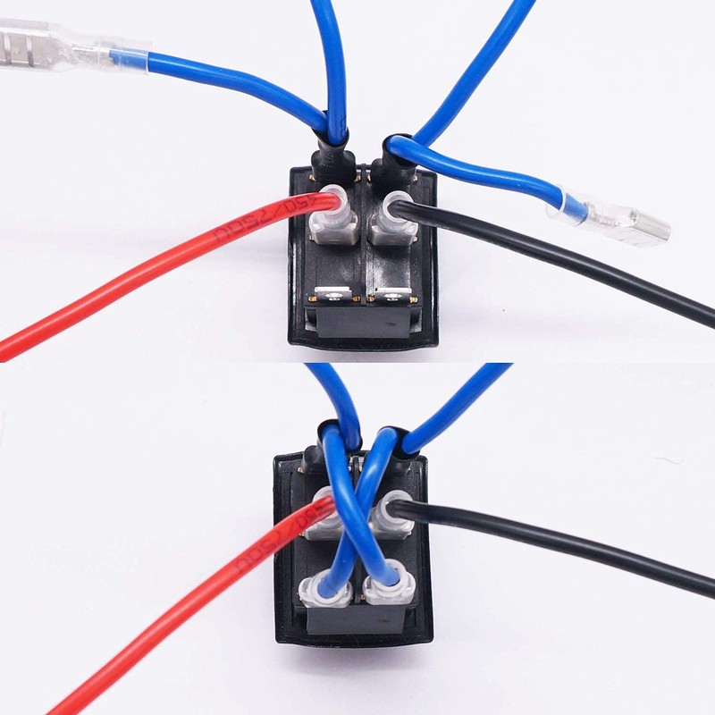 weideer Reverse Polarity Switch Waterproof 12V RV Jack Switch ON/Off/ON
