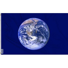 Aimto 3x5 ft Earth Flag - Bright Colors and Anti-Fading Materials - Earth Day Polyester Canvas and Brass Buttonhole