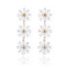 RUOFFETA Raffia Daisy Flower Earrings, Raffia Straw Wrapped Daisy Drop