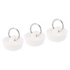 sourcing map Rubber Sink Plug, White Drain Stopper Fit 1-1/4"