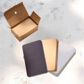 kuronikuru Message Cards, 300 Pieces, Mini, Plain, Business Card Size, Large Capacity, Word Cards, Notes, Blank Paper, Handwriting, Label Tags, Pop, Memory Cards, Multipurpose (3 Colors)