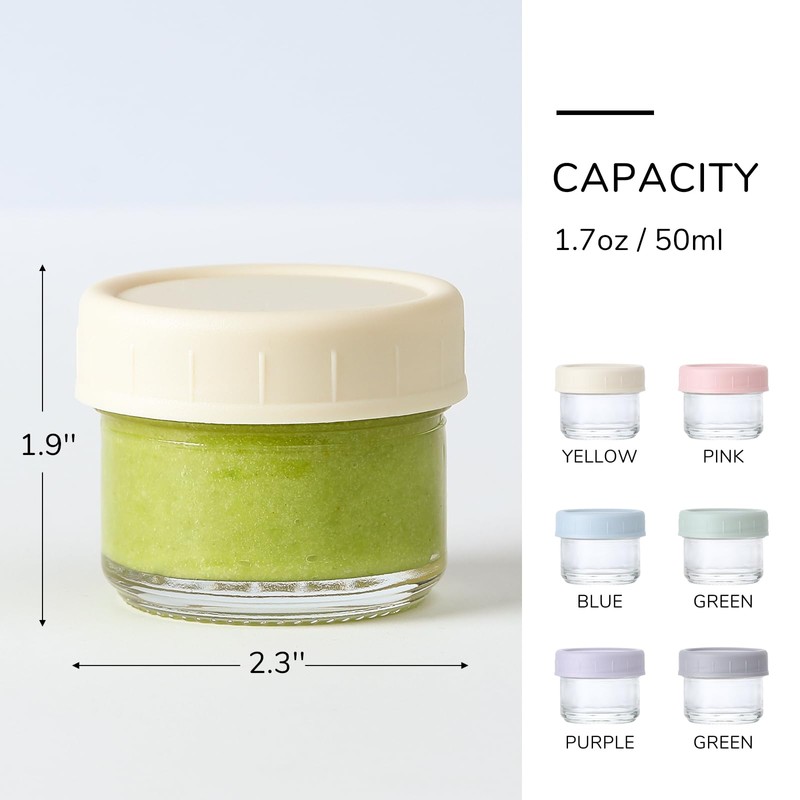 VITEVER [6 Pack] Salad Dressing Container To Go, 1.7 oz
