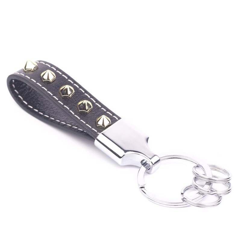 Handmade Cowhide Leather Metal Key Chain, Leather Keychain, Leather Key