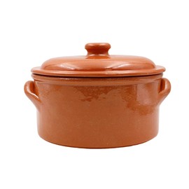 Handmade Traditional Portuguese Pottery Clay Terracotta Cazuela Cooking Pot With Lid