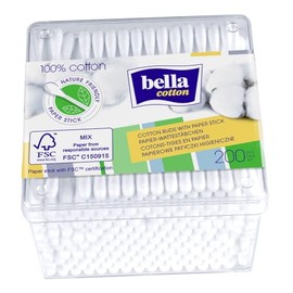 Bella Cotton Swabs with Paper Shaft in Practical Box