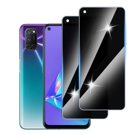 Hirshen [2 Stück] Sichtschutzfolie für Oppo A72 Panzer Schutz Glas, Anti-Spähen Privatsphäre Schutzfolie, 9H Härte, Anti-Kratzer, Bläschenfrei,Anti-Spy