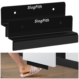 Hands Free Trash Cabinet Opener, Cabinet Foot Pull For Trash Drawer, Stainless Steel Cabinet Foot Pull, Easy To Install And Use, Full-Coverage Cabinet Drawers Suitable For The Kitchen-2 Pack (Black)