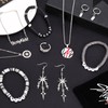 12 Pcs Skz Jewelry Set, Compass Star Necklace, Rings, Bracelets,