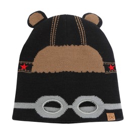 FlapJackKids - Knitted Toque - Black Bear - Medium/Large | Cute Toddler Winter Apparel | Gift for Baby