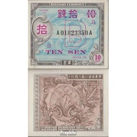 Banknote Japan Pick-number: 63 uncirculated 1945 10 Sen (money for collectors - no means of payment)