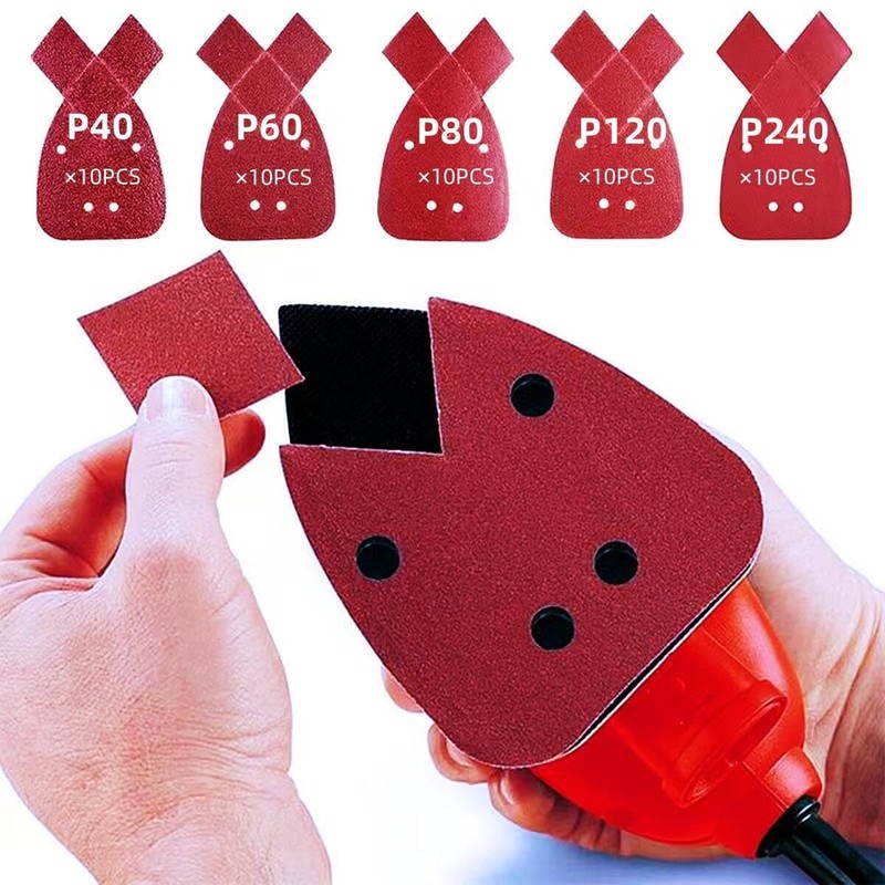 LESNIC 120 Grits 80pcs Mouse Sander Pads, Mouse Sander Discs