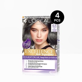 L'Oréal Paris Excellence Ash Supreme Hair Dye (4 packs) - 9.11 No.*2 / 로레알파리 엑셀랑스 애쉬 슈프림 염모제 4개 - 9.11호*2