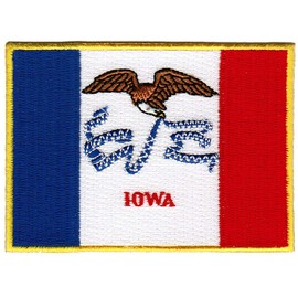 Iowa State Flag Embroidered Patch Velcro®-Brand Fasteners IA Emblem