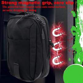 Black Crossbody Sling Chest Bag for Men and Women, Magnetic Gym Bag for Travel, Work, Sports, and Fitness, Keeps Items Clean with Magnetic Attachment