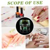 Housoutil Delicate Round Corner Crystal Nail Dish Cup Acrylic Nails