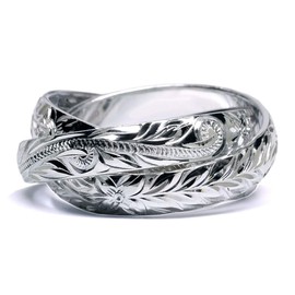 Hawaiian Jewelry Three Circle, 3 Row Ring, Perfect for Pairing ♪ ambri0758sv