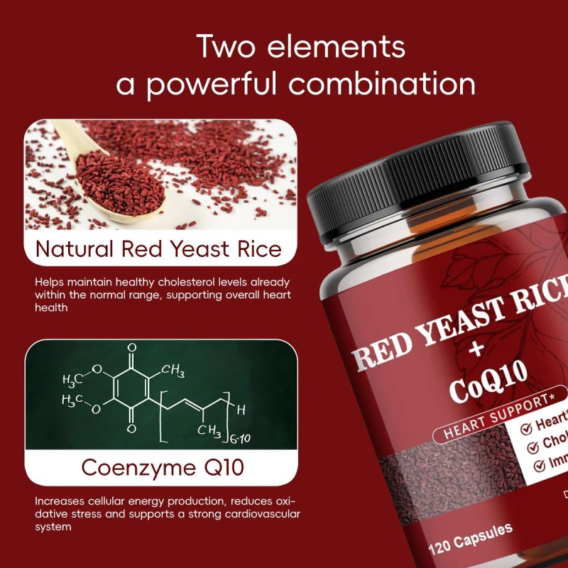 Atumom Arroz Levadura Roja Con Coq10 120 Cápsulas