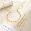 Sargetou Gold Ankle Bracelets for Women Waterproof,14k Gold Plated Anklet