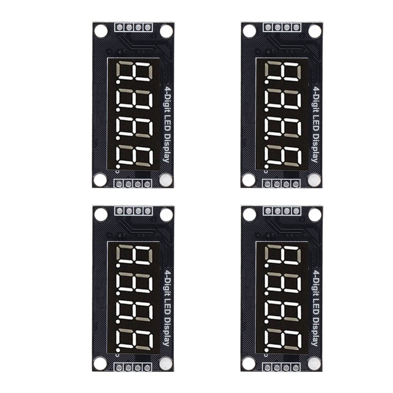 4 Sets Digital Tube Display Module LED 4 Digit 7