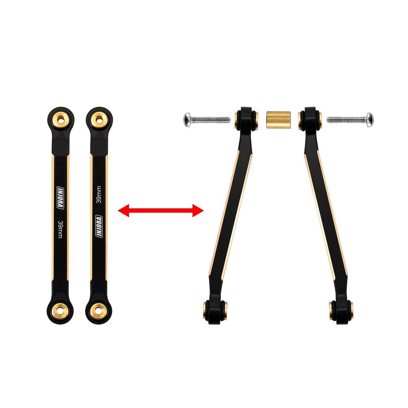 INJORA Brass High Clearance Front 4 Links Set 43g Links