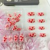 Valentine's Day Press on Nails Short Square Fake Nails With