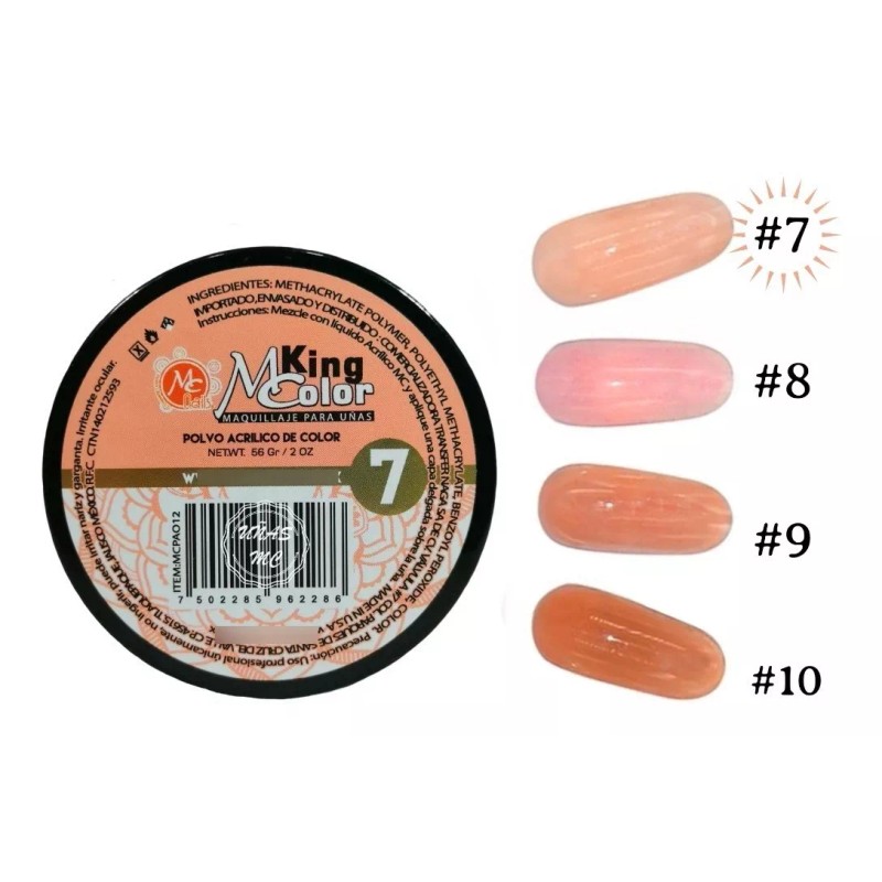 Mc Nails Polvo Acrilico Nude 2 Oz, Maquillaje De Almendra,