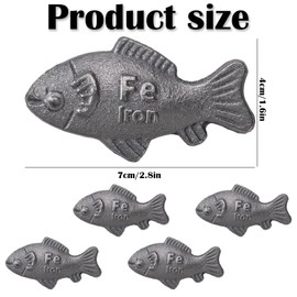 Set of 4 Iron Fish, Lucky Iron Fish for Cooking, Daily Supplement for Vegans, Athletes, Pregnant Women, Safely Gift Loved Ones, 7cm x 4cm