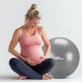 Newgen Medicals 4er Set Sitz- und Gymnastikball, auch für Yoga, Anti-Platzen, 65 cm