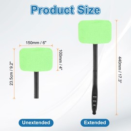 HARFINGTON Windshield Cleaning Tool Car Window Cleaner Auto Glass Wiper Kit with 2 Reusable Washable Pads and Spray Bottle for Trucks SUV Home Windows