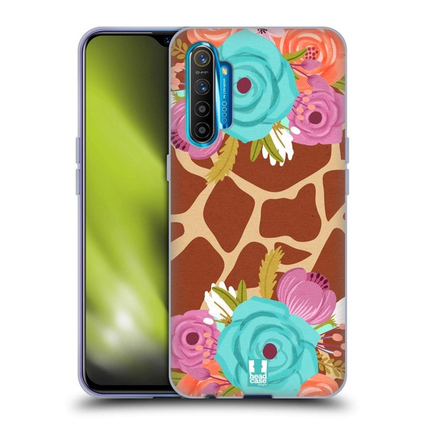 Head Case Designs Blühender Giraffe Vintage Blumen Und Tierdrucke Soft