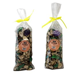 Fresh Scent Potpourri Petal Bowl and Vase Filler Home Decor 2 Large Bags 120 Grams Each (Citrus)